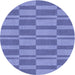 Square Patterned Denim Blue Rug, pat1209blu