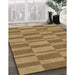 Patterned Saddle Brown Rug in Family Room, pat1209brn