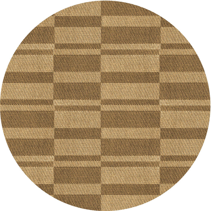 Square Patterned Saddle Brown Rug, pat1209brn