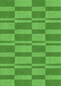 Machine Washable Transitional Green Rug, wshpat1209grn