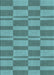 Patterned Turquoise Green Rug, pat1209lblu