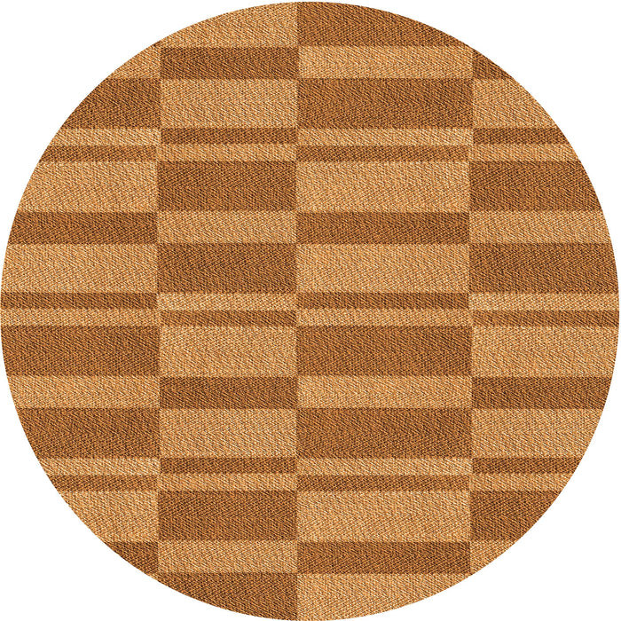 Square Patterned Orange Rug, pat1209org