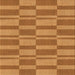 Round Patterned Orange Rug, pat1209org