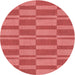 Square Patterned Red Rug, pat1209rd