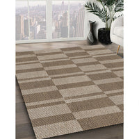 Patterned Reddish Brown Novelty Rug, pat1209