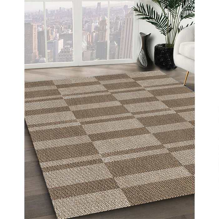 Patterned Reddish Brown Novelty Rug in Family Room, pat1209