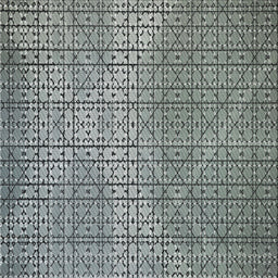 Square Patterned Light Black Novelty Rug, pat120