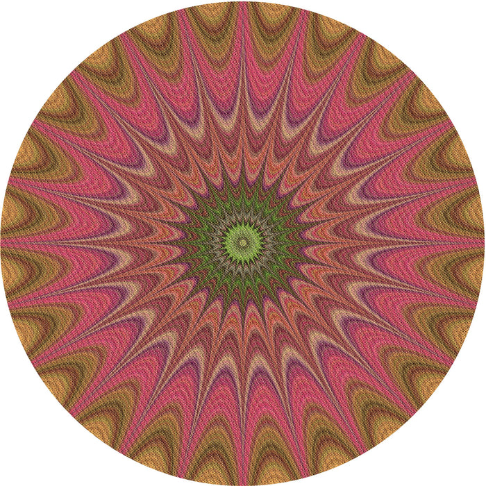 Square Patterned Crimson Red Rug, pat121brn