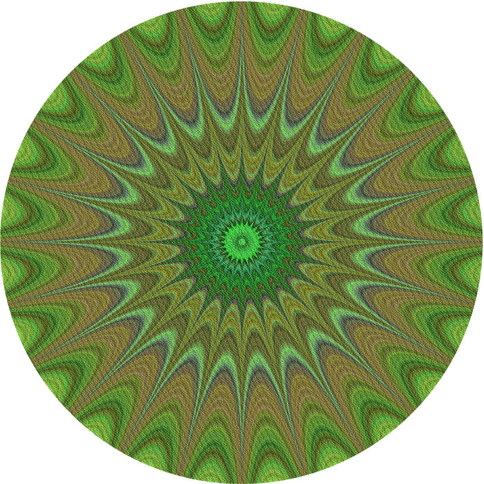 Square Patterned Green Rug, pat121grn