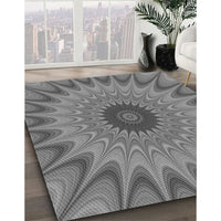 Patterned Carbon Gray Rug, pat121gry