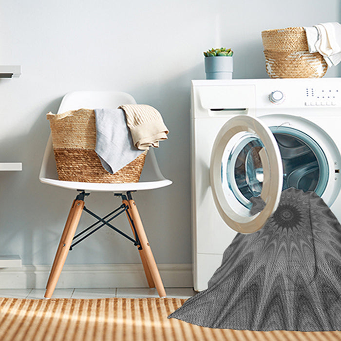 Machine Washable Transitional Carbon Gray Rug in a Washing Machine, wshpat121gry