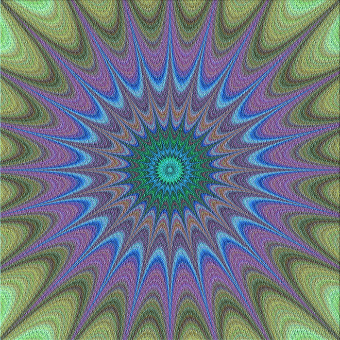 Round Patterned Green Rug, pat121lblu