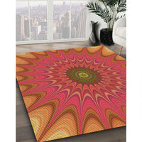 Patterned Orange Rug, pat121org