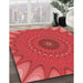Machine Washable Transitional Red Rug in a Family Room, wshpat121rd