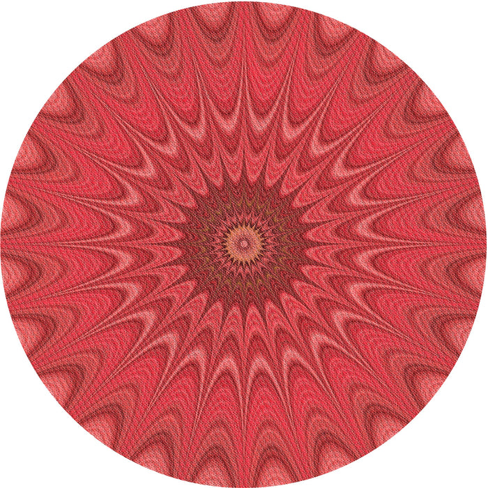 Square Patterned Red Rug, pat121rd