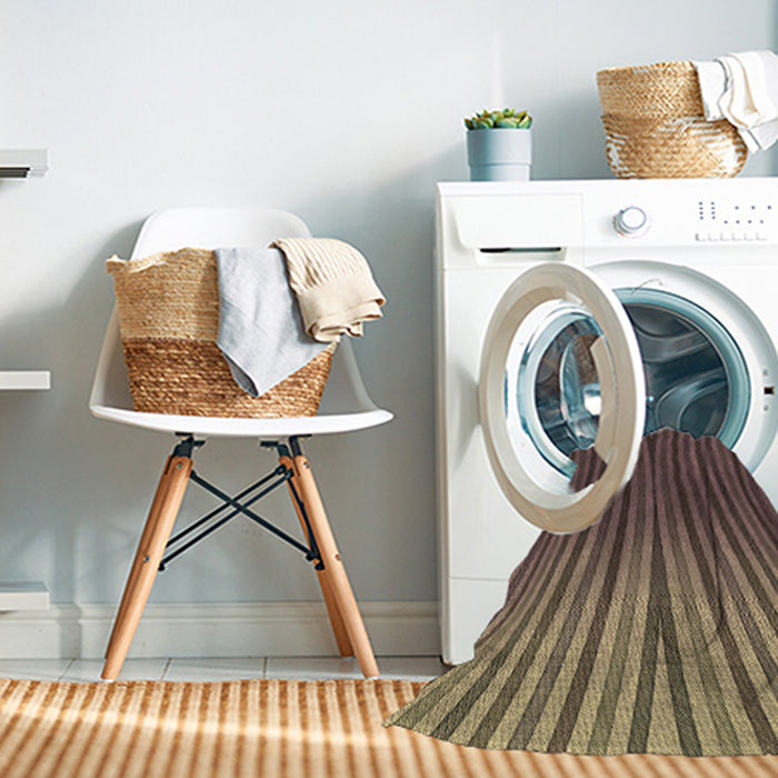 Machine Washable Transitional Dark Almond Brown Rug in a Washing Machine, wshpat1210brn