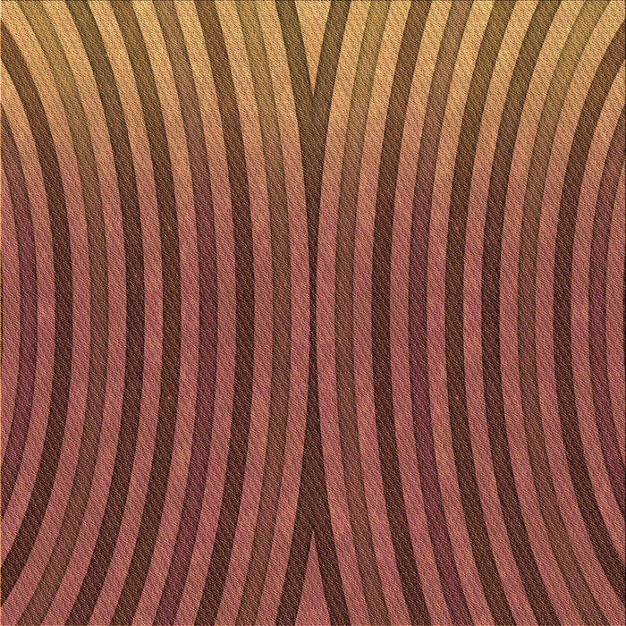 Round Patterned Orange Rug, pat1210org