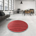 Round Patterned Red Rug in a Office, pat1210rd