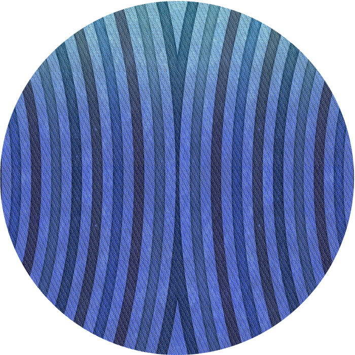 Square Machine Washable Transitional Blueberry Blue Rug, wshpat1210