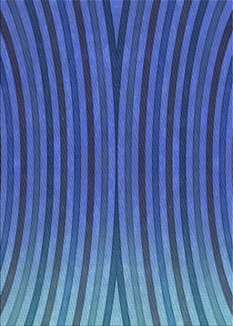Patterned Blue Novelty Rug, pat1210