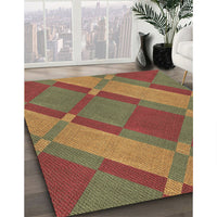 Patterned Caramel Brown Rug, pat1211brn