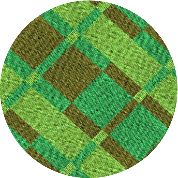 Square Patterned Seaweed Green Rug, pat1211grn