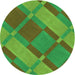 Square Patterned Seaweed Green Rug, pat1211grn
