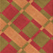 Round Patterned Red Rug, pat1211org