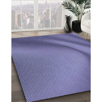 Patterned Deep Periwinkle Purple Rug, pat1212blu