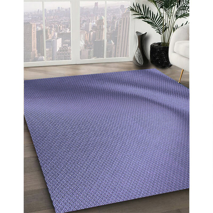 Patterned Deep Periwinkle Purple Rug in Family Room, pat1212blu