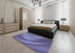 Patterned Deep Periwinkle Purple Rug in a Bedroom, pat1212blu