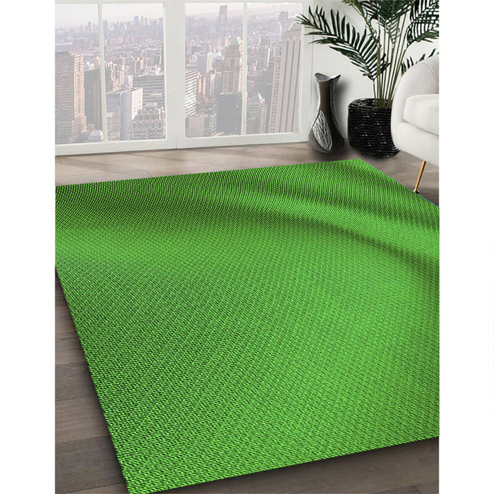 Patterned Green Rug in Family Room, pat1212grn