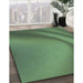 Patterned Medium Forest Green Rug in Family Room, pat1212lblu