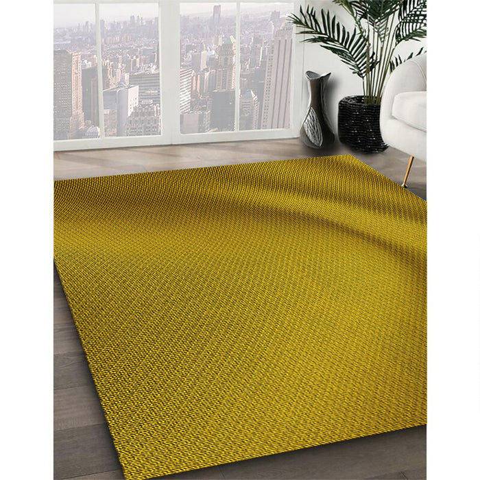 Machine Washable Transitional Yellow Rug in a Family Room, wshpat1212yw