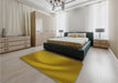 Patterned Yellow Rug in a Bedroom, pat1212yw