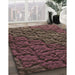 Machine Washable Transitional Dark Gold Brown Rug in a Family Room, wshpat1213brn