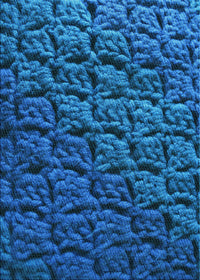 Machine Washable Transitional Blueberry Blue Rug, wshpat1213lblu