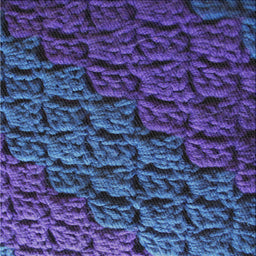 Square Patterned Blue Lotus Blue Novelty Rug, pat1213