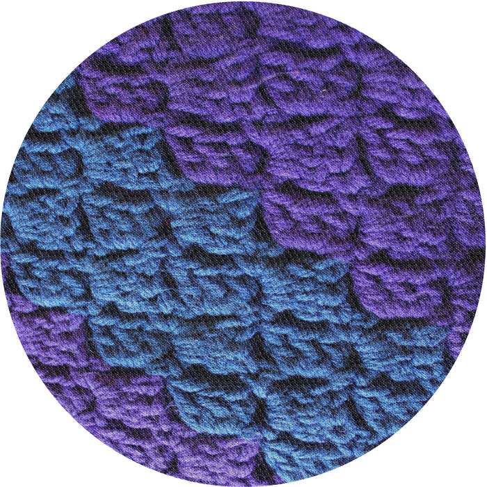 Sideview of Patterned Blue Lotus Blue Novelty Rug, pat1213
