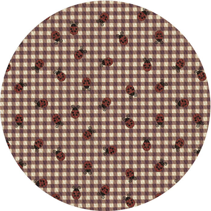 Square Patterned Brown Sugar Brown Rug, pat1214brn