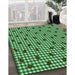 Patterned Green Rug in Family Room, pat1214grn