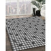 Patterned Cloud Gray Rug in Family Room, pat1214gry