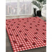 Patterned Red Rug in Family Room, pat1214rd