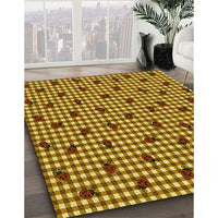 Patterned Yellow Rug, pat1214yw