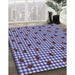 Machine Washable Transitional Dark Slate Blue Purple Rug in a Family Room, wshpat1214