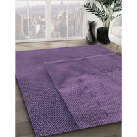 Patterned Medium Purple Rug, pat1216blu