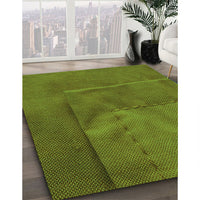 Patterned Antique Bronze Green Rug, pat1216grn