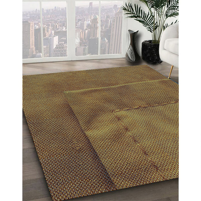 Machine Washable Transitional Copper Brown Rug in a Family Room, wshpat1216lblu