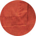 Square Patterned Orange Red Orange Rug, pat1216org