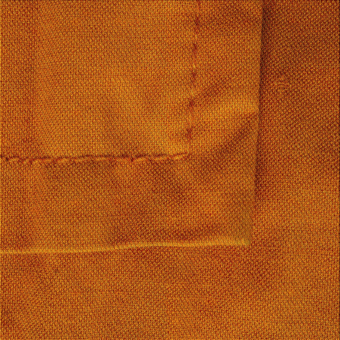 Round Patterned Neon Orange Rug, pat1216yw